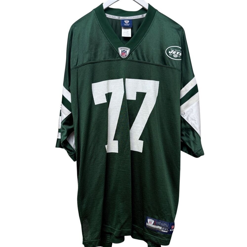 Reebok NFL New York Jets Jersey Men’s 2XL Kris Jenkins #77 Football Shirt Green